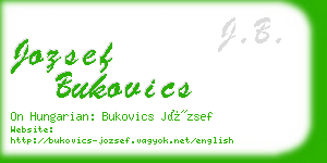 jozsef bukovics business card